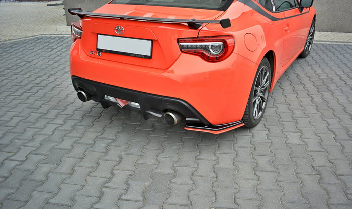 Maxton Design - REAR SIDE SPLITTERS (BLACK & RED) V.2 TOYOTA GT86 FACELIFT (2017-UP)