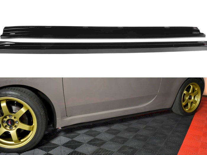 Maxton Design - SIDE SKIRTS SPLITTERS FIAT 500 PRE-FACELIFT (2007-2014)