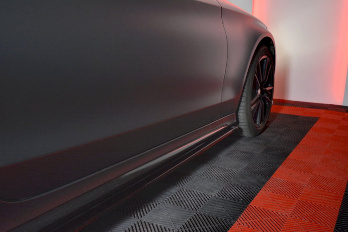Maxton Design - SIDE SKIRTS SPLITTERS MERCEDES C-CLASS W205 COUPE AMG-LINE (2015-2018)