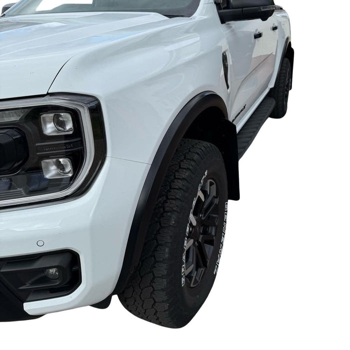 Extended Arch Mud Flaps to fit FORD RANGER Wildtrak X & Tremor ONLY 2023+ BLACK