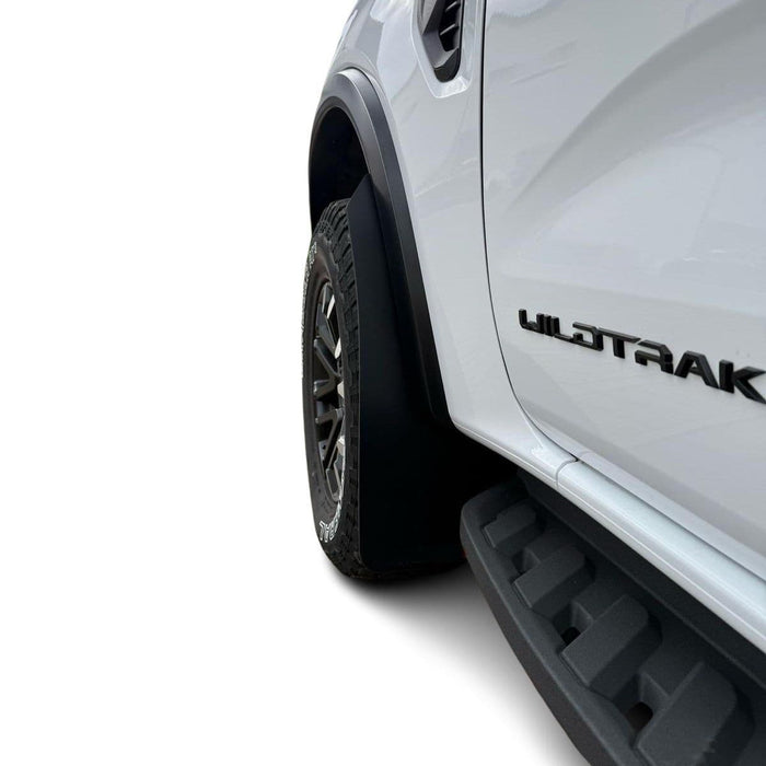 Extended Arch Mud Flaps to fit FORD RANGER Wildtrak X & Tremor ONLY 2023+ BLACK