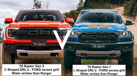 Extra WIDE Mud Flaps to fit FORD RANGER RAPTOR 1st Gen (2019-2022) & 2nd Gen (2023+) BLACK