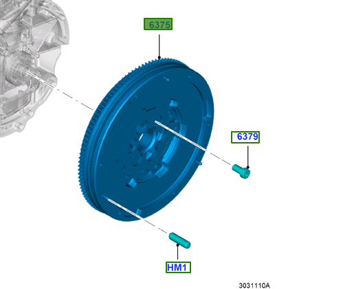 Fiesta ST180 Dual Mass Flywheel Bolts - Ford OEM Part