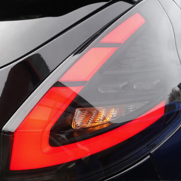 Ford Fiesta MK7 2008-2017 - Upgrade LED Light Bar Smoked Black Rear Tail Lights Dynamic Sequential Indicators + Animation Pair
