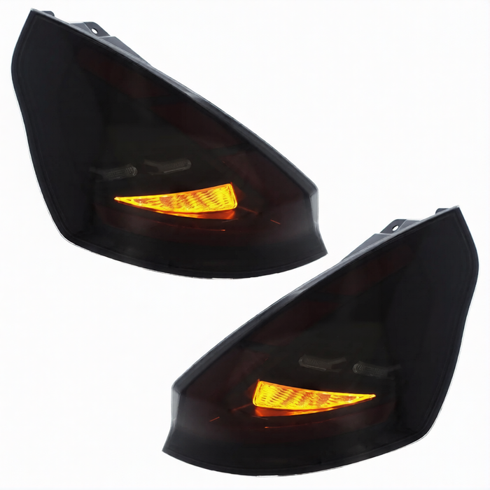 Ford Fiesta MK7 2008-2017 - Upgrade LED Light Bar Smoked Black Rear Tail Lights Dynamic Sequential Indicators + Animation Pair