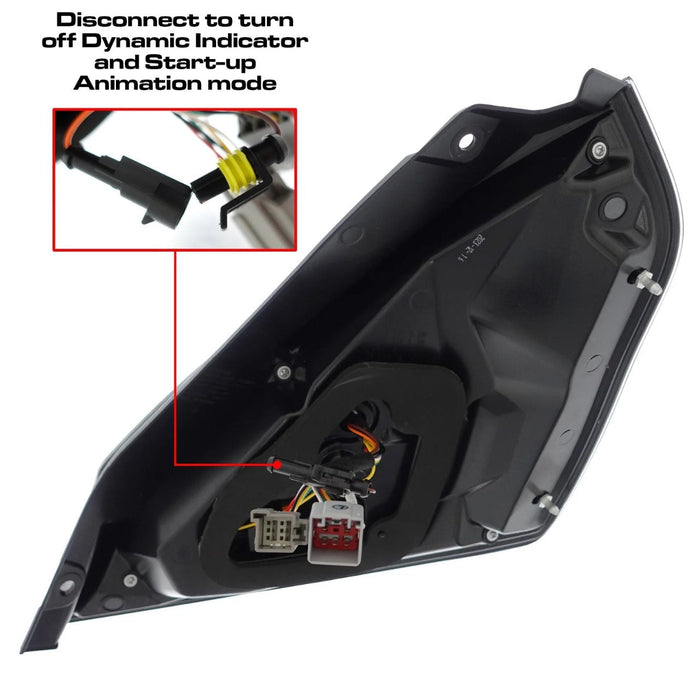Ford Fiesta MK7 2008-2017 - Upgrade LED Light Bar Smoked Black Rear Tail Lights Dynamic Sequential Indicators + Animation Pair