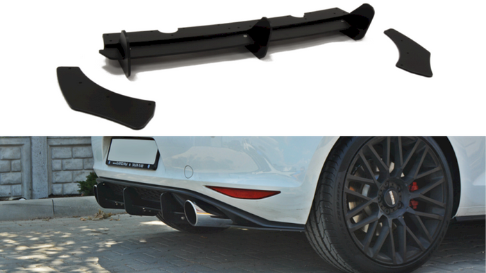 Maxton Design - Rear Diffuser & Rear Side Splitters VW GOLF MK7 Pre Facelift GTI