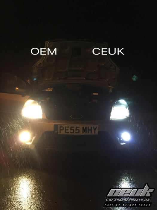 IllumiNite H4 Ice White Headlight Bulb Upgrade – Dipped & Main Beam 6500K (472	| P43t)