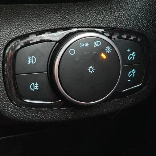 Headlight Control Panel Carbon Fibre Vinyl Gel Cover