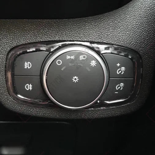Headlight Control Panel Carbon Fibre Vinyl Gel Cover