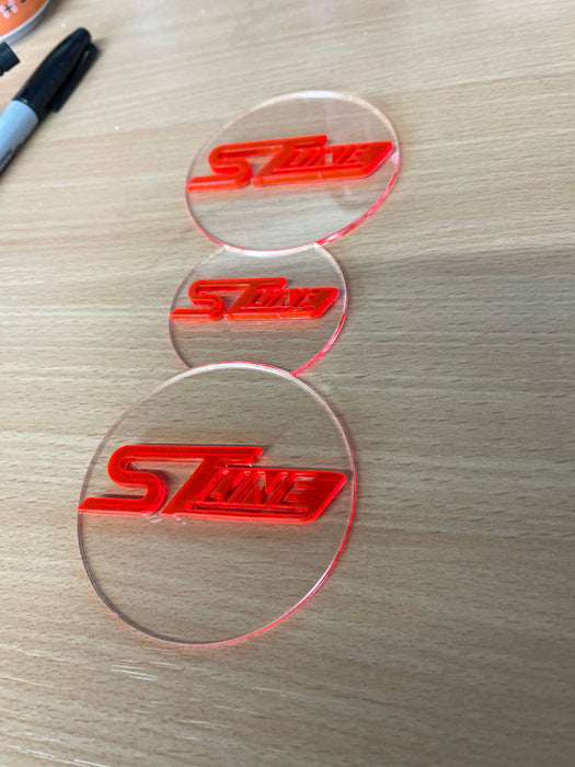 MK8 Fiesta Cup Holder Inserts | ST/ST-Line Logo | Black or Clear Finish