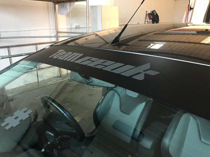 #TeamCEUK Custom Sun Strip – Two-Piece Windscreen Banner Decal
