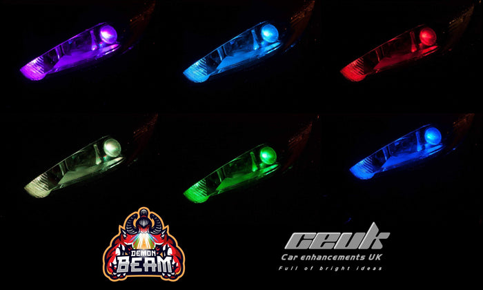 CEUK Demon Beam™ RGB LED Headlight & Fog Light – 6000K + Bluetooth RGB Control