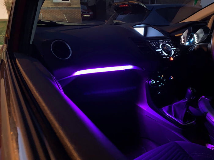 Chaser Edition Bluetooth Glove Box & Footwell Strip Kit – MK7 / MK7.5 Fiesta | 200+ RGB Modes | CEUK