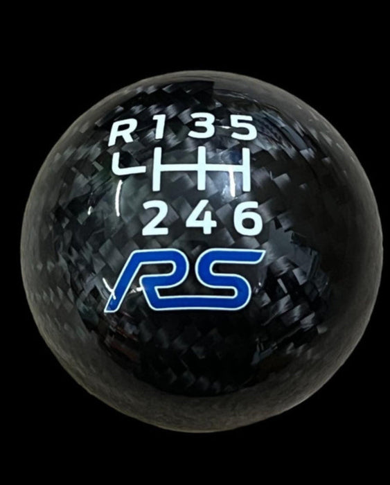 Genuine Carbon Fibre Gear Knob with RS Logo – Fits Most Ford Models