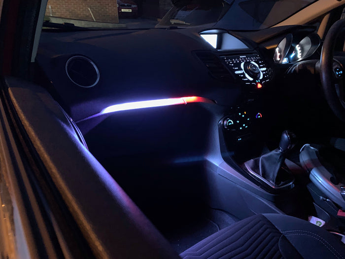 Chaser Edition Bluetooth Glove Box & Footwell Strip Kit – MK7 / MK7.5 Fiesta | 200+ RGB Modes | CEUK