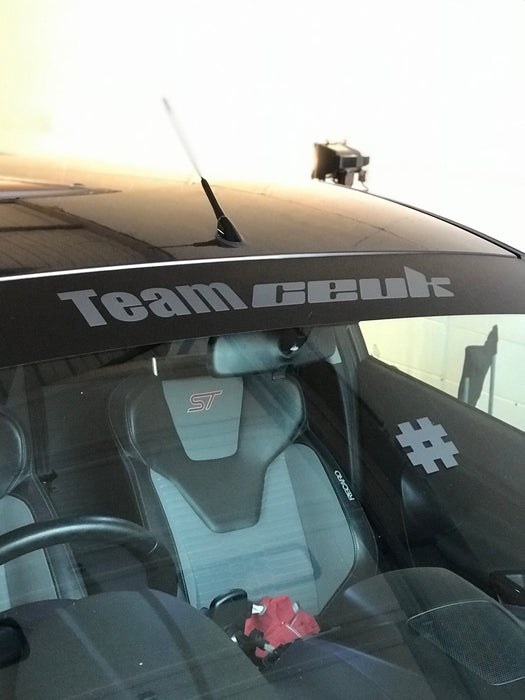 #TeamCEUK Custom Sun Strip – Two-Piece Windscreen Banner Decal