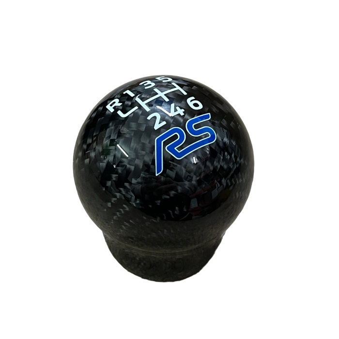 Genuine Carbon Fibre Gear Knob with RS Logo – Fits Most Ford Models