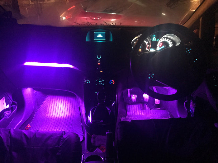 CEUK Enhanced Edition RGB Glove Box & Footwell LED Kit – Bluetooth Controlled (Plug & Play)