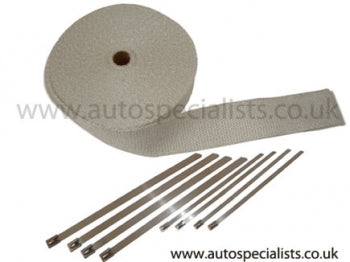 High Temperature White Exhaust Wrap - Car Enhancements UK