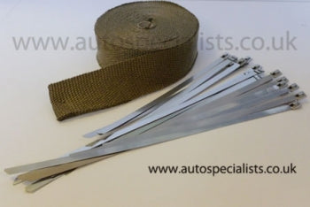 Titanium Exhaust Wrap Higher Temperture Wrap for Turbo Manifolds - Car Enhancements UK