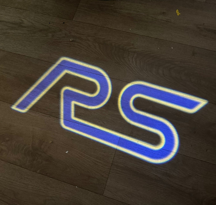 V2 LED RS Logo Puddle Lights for MK2 & MK3 Focus RS – Blue & White | Plug & Play