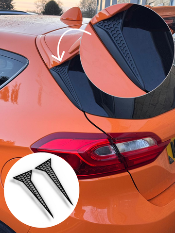 Ford Fiesta MK8 & 8.5 (All Models) Rear Window Side Cover (Hex Design)