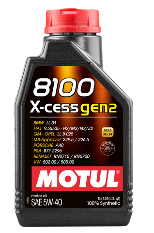Motul 8100 X-CESS GEN2 5W-40 Engine Oil