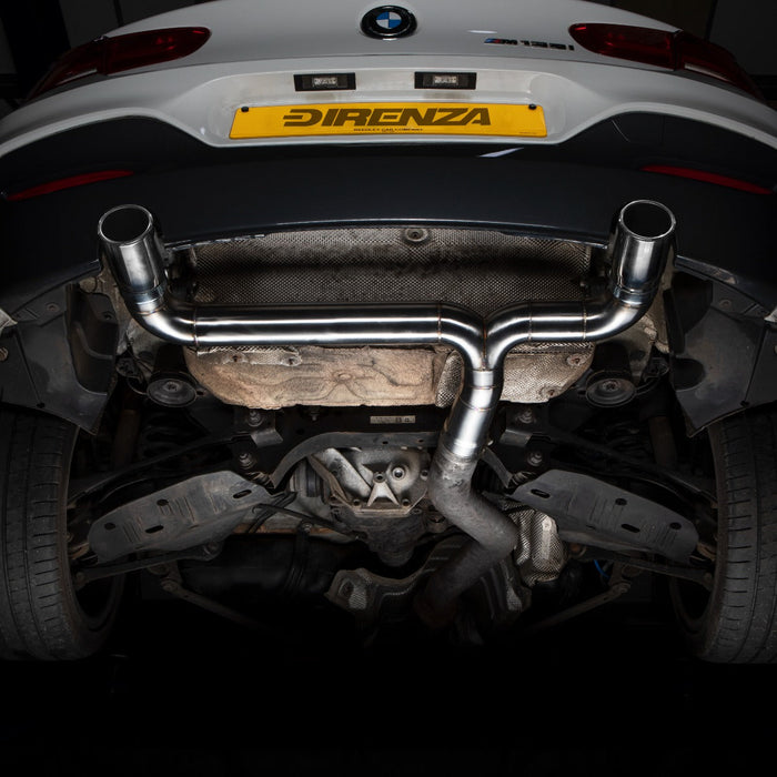 Direnza - BMW 1 Series F20 M135i 3.0 N55 12-16 - 3" Brushed Exhaust Backbox Delete - Car Enhancements UK