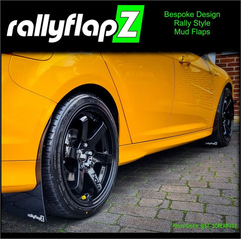 rallyflapZ | Mud Flaps to fit FORD FOCUS Mk3 | 3.5 ST250 ST-Line Zetec 12-18 (All Options)