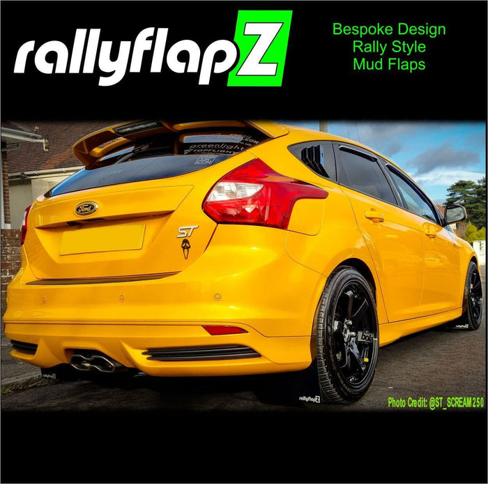 rallyflapZ | Mud Flaps to fit FORD FOCUS Mk3 | 3.5 ST250 ST-Line Zetec 12-18 (All Options)