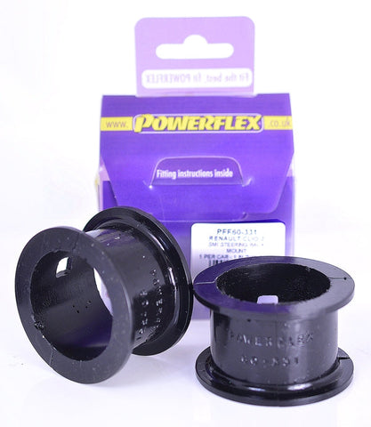 POWERFLEX - CLIO II INC 172 & 182 (1998-2012) DOG BONE (TWISTED) SMI STEERING RACK MOUNT KIT - Car Enhancements UK