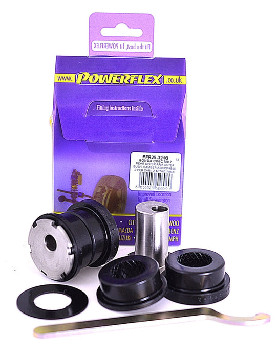 POWERFLEX - HONDA MK7 EP/EU INC. TYPE-R (2001 - 2005) REAR UPPER ARM OUTER BUSH, CAMBER ADJUSTABLE - Car Enhancements UK