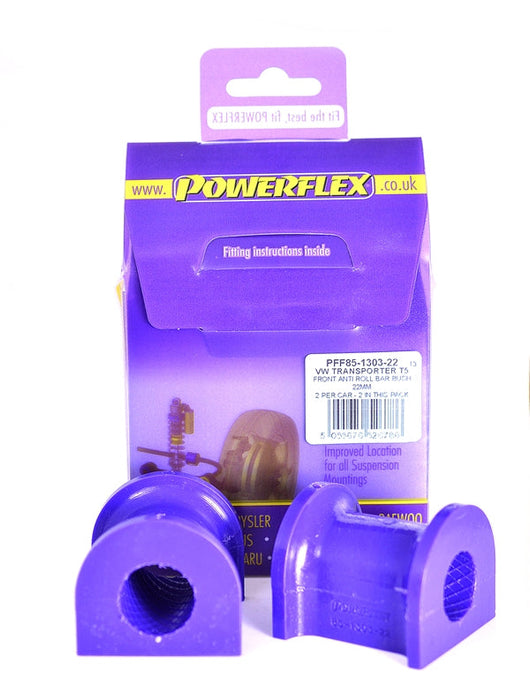 POWERFLEX - VW T5 TRANSPORTER (2003-2015) FRONT ANTI ROLL BAR BUSH 22MM - Car Enhancements UK
