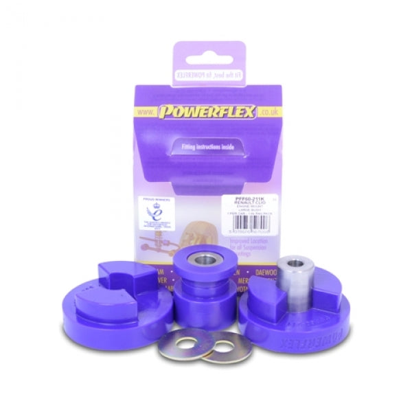POWERFLEX - CLIO II INC 172 & 182 (1998-2012) DOG BONE (TWISTED) ENGINE MOUNT BUSH KIT - Car Enhancements UK