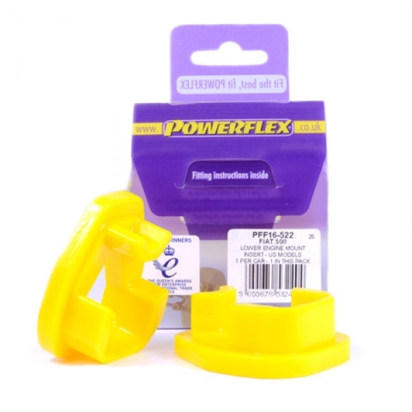 POWERFLEX - FIAT 500 (US MODELS INC ABARTH) LOWER ENGINE MOUNT INSERT - US MODELS - Car Enhancements UK