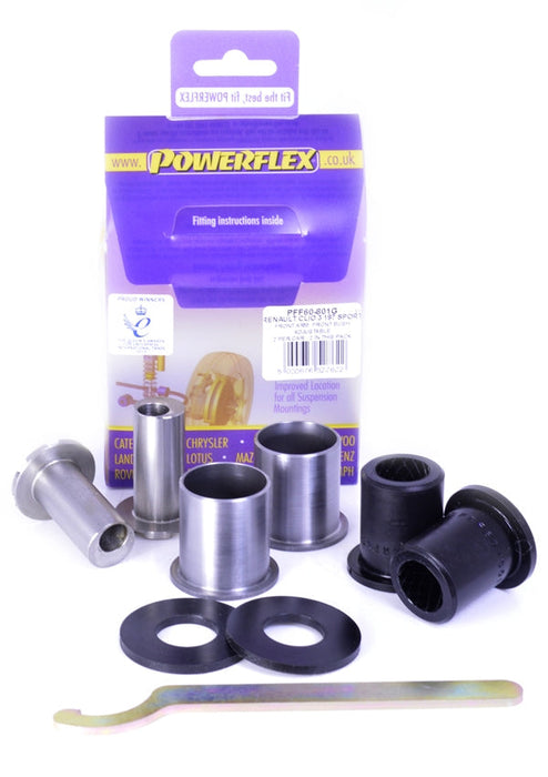 POWERFLEX - CLIO III SPORT 197/200 (2005 - 2012) FRONT ARM FRONT BUSH CAMBER ADJUSTABLE - Car Enhancements UK