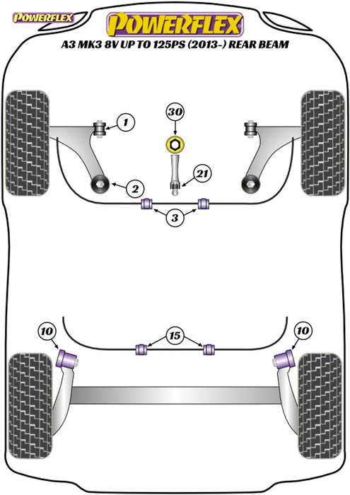 Powerflex Lower Torque Mount Small Bush - A3 MK3 8V | Car Enhancements UK