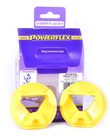 POWERFLEX - MEGANE II INC RS 225, R26 AND CUP (2002-2008) LOWER ENGINE MOUNT INSERT - Car Enhancements UK