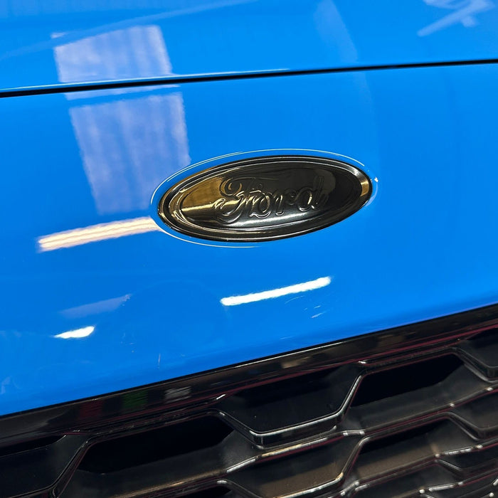 Oval Badge Vinyl Wrap Covers (Pair) + Steering wheel