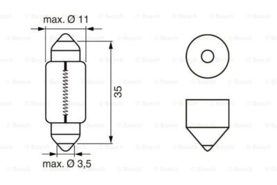 BriteVue 239 Festoon Number Plate LED Bulb Upgrade – 6000K White (Pair) (C5W)