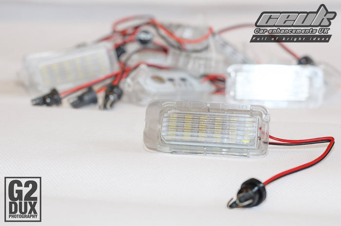 BriteVue Full LED Number Plate Light Units (Pair) – Sealed SMD Replacement (T10 | W5W) - Ford Focus MK2 Facelift (2008-2011)