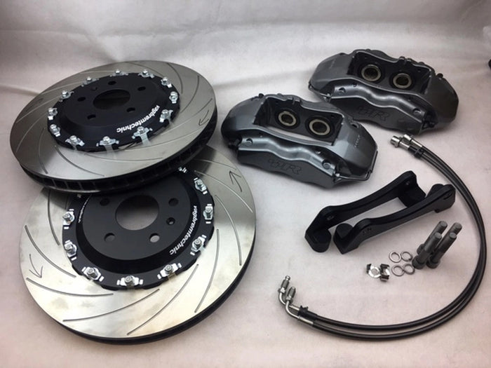 Vagbremtechnic Front Brake Kit - 4 Piston Brembo Caliper - 362x32mm 2 Piece Discs