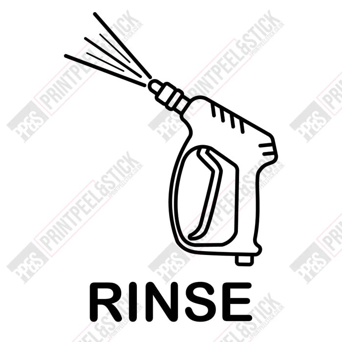 "Wash", "Rinse" & "Wheels" bucket stickers