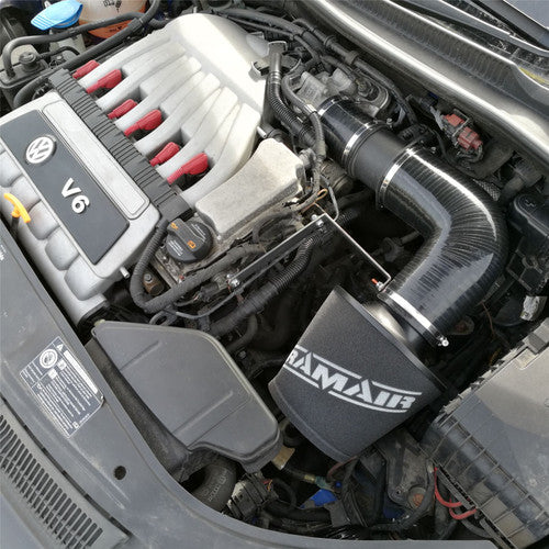 VW Golf mk5 R32 3.2 V6 Black Performance Cone Air Filter Intake Kit - RAMAIR