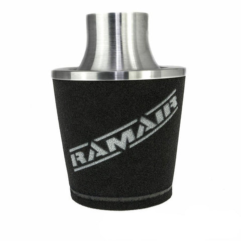 Ramair Small Foam Filter Aluminium Base 80mm OD Silver with Silicone Coupler