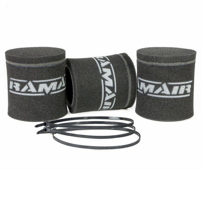 MS-002X3 - 3 x Single Carb Sock Foam Air Filters 102mm - RAMAIR