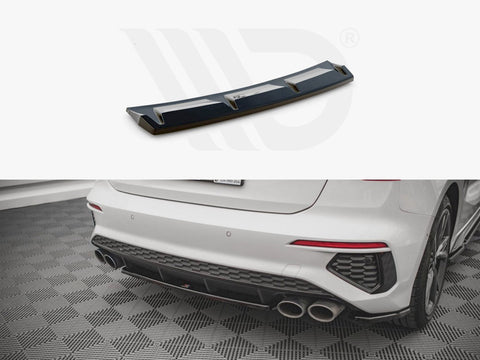 Audi S3 8Y (2020-) Central Rear Splitter - Maxton Design