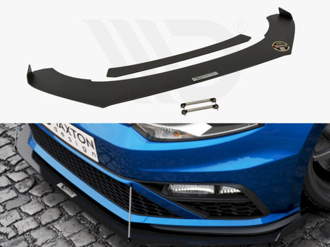 VW Polo MK5 GTI Facelift (With Wings) (2015-2017) Front Racing Splitter - Maxton Design