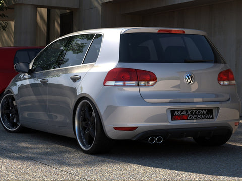 VW Golf VI With 1 Exhaust HOLE Rear Valance - Maxton Design